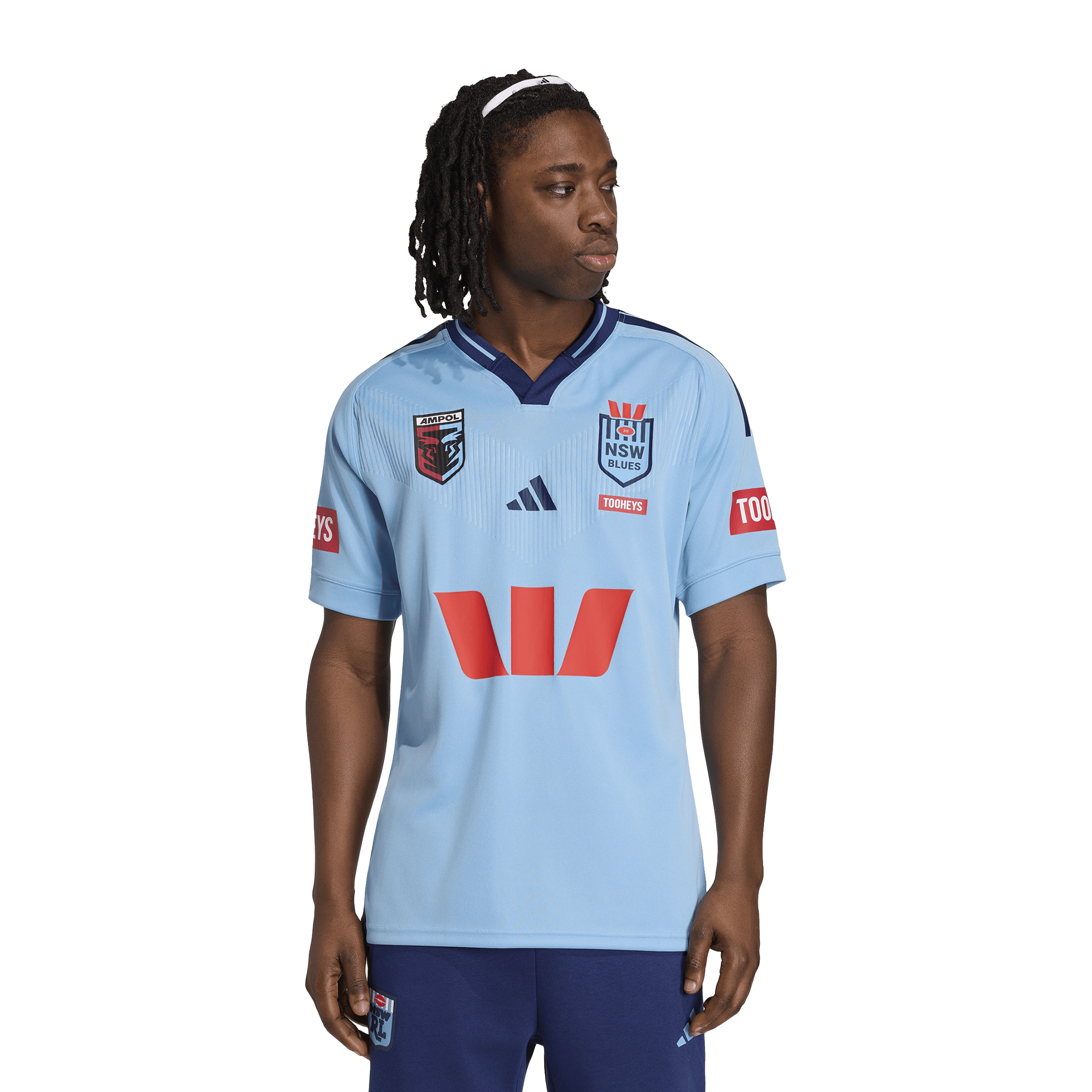 Adidas Mens NSW Blues 26' State of Origin Jersey Team Light Blue